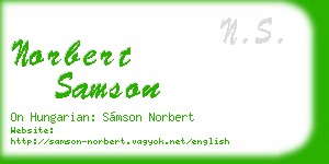 norbert samson business card