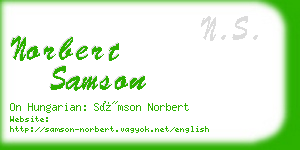 norbert samson business card